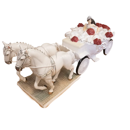 Going to the Chapel Bride & Horse Figurine Brunette