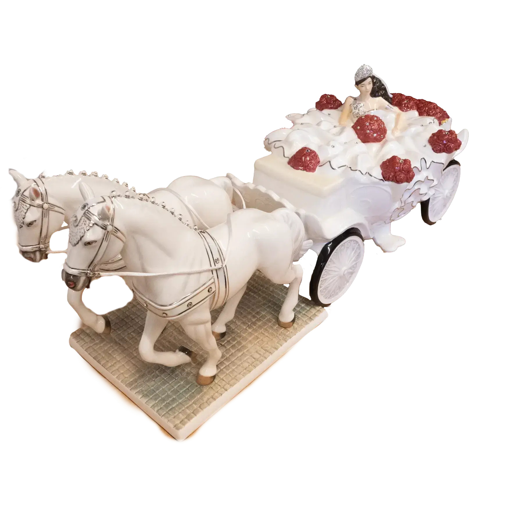 Going to the Chapel Bride & Horse Figurine Brunette