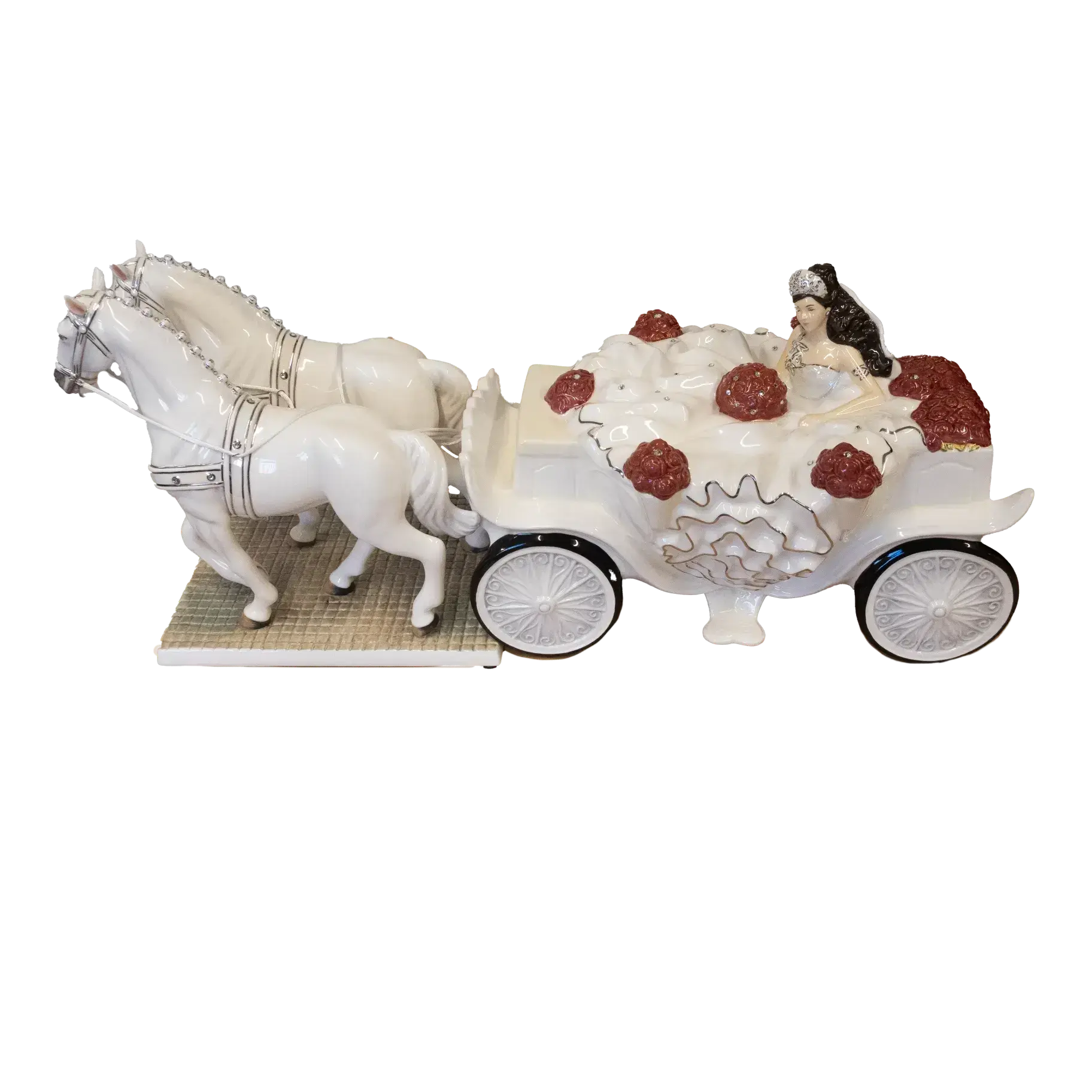 Going to the Chapel Bride & Horse Figurine Brunette
