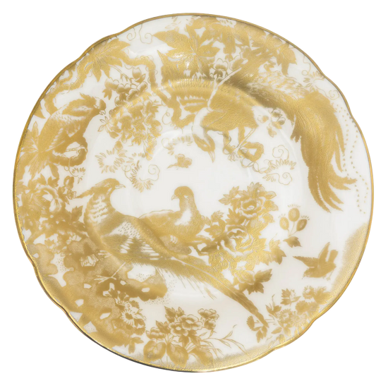 Royal Crown Derby Gold Aves Cream Soup Cup & Saucer