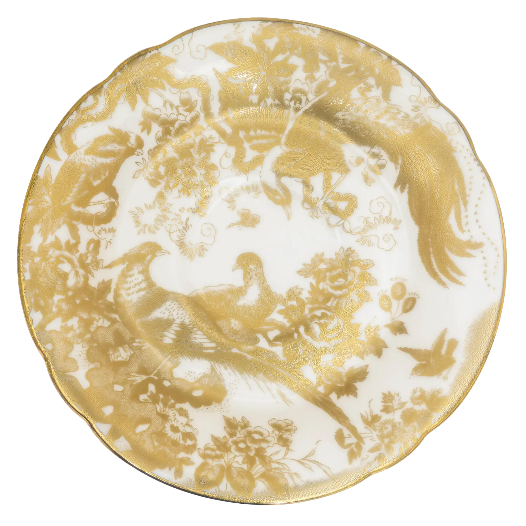 Royal Crown Derby Gold Aves Cream Soup Cup & Saucer