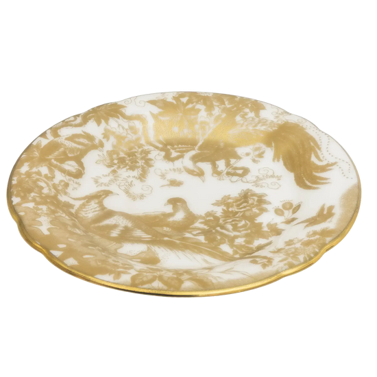 Royal Crown Derby Gold Aves Cream Soup Cup & Saucer