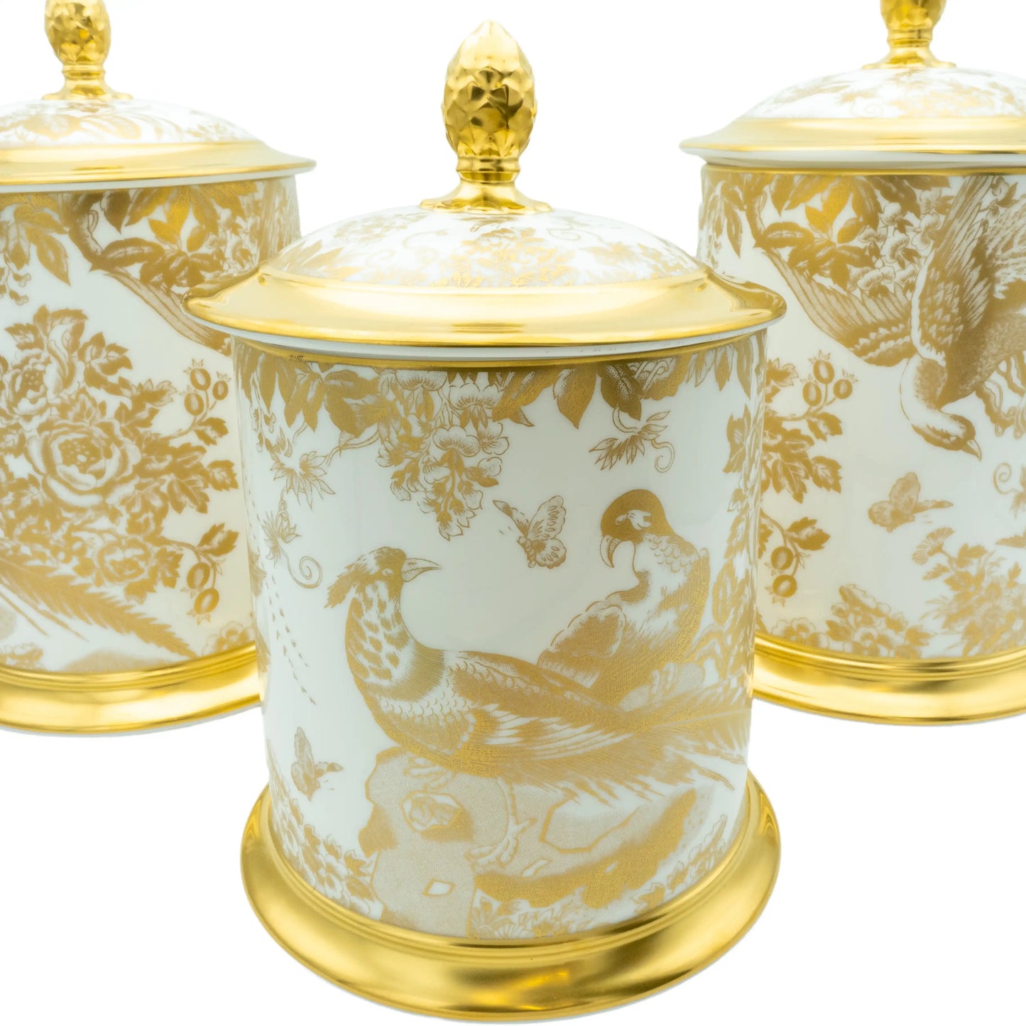 Royal Crown Derby Gold Aves Storage Jar Charterwells