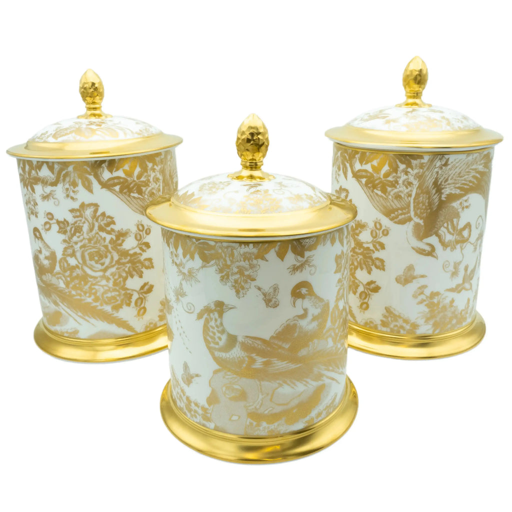 Royal Crown Derby Gold Aves Storage Jar Charterwells