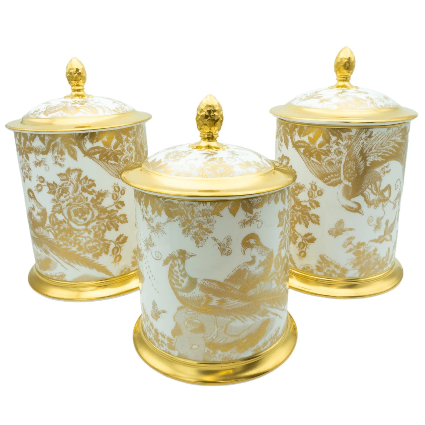 Royal Crown Derby Gold Aves Storage Jar Charterwells