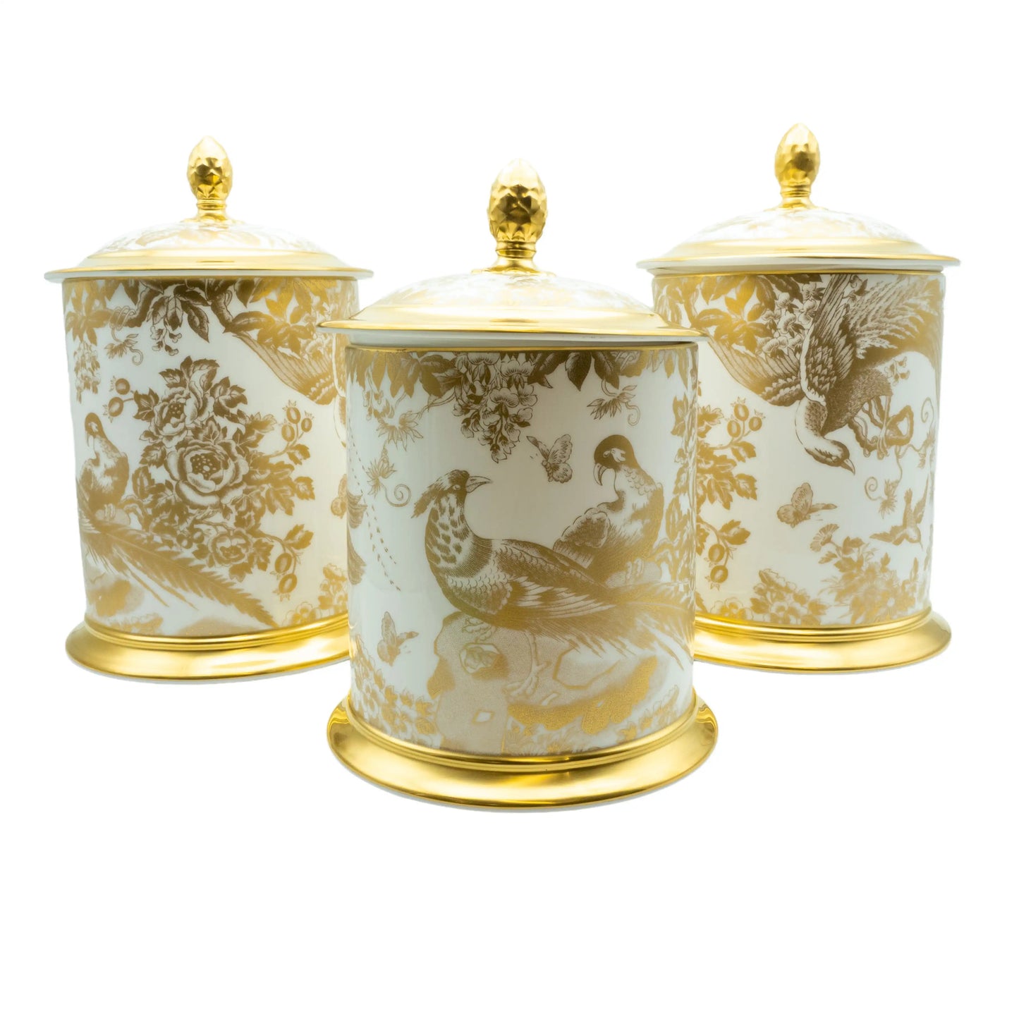 Royal Crown Derby Gold Aves Storage Jar Charterwells