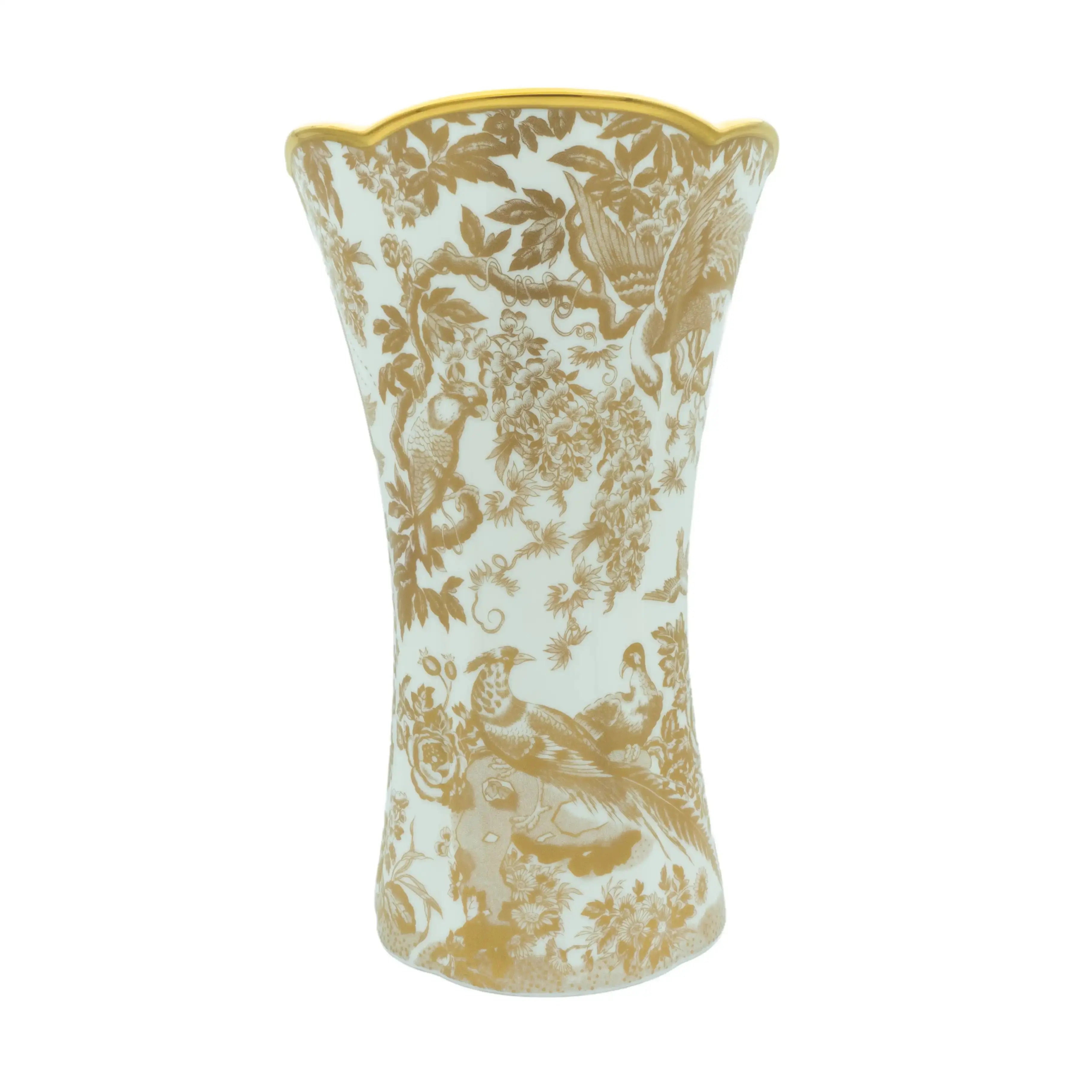 Royal Crown Derby  Gold Aves Column Vase Charterwells