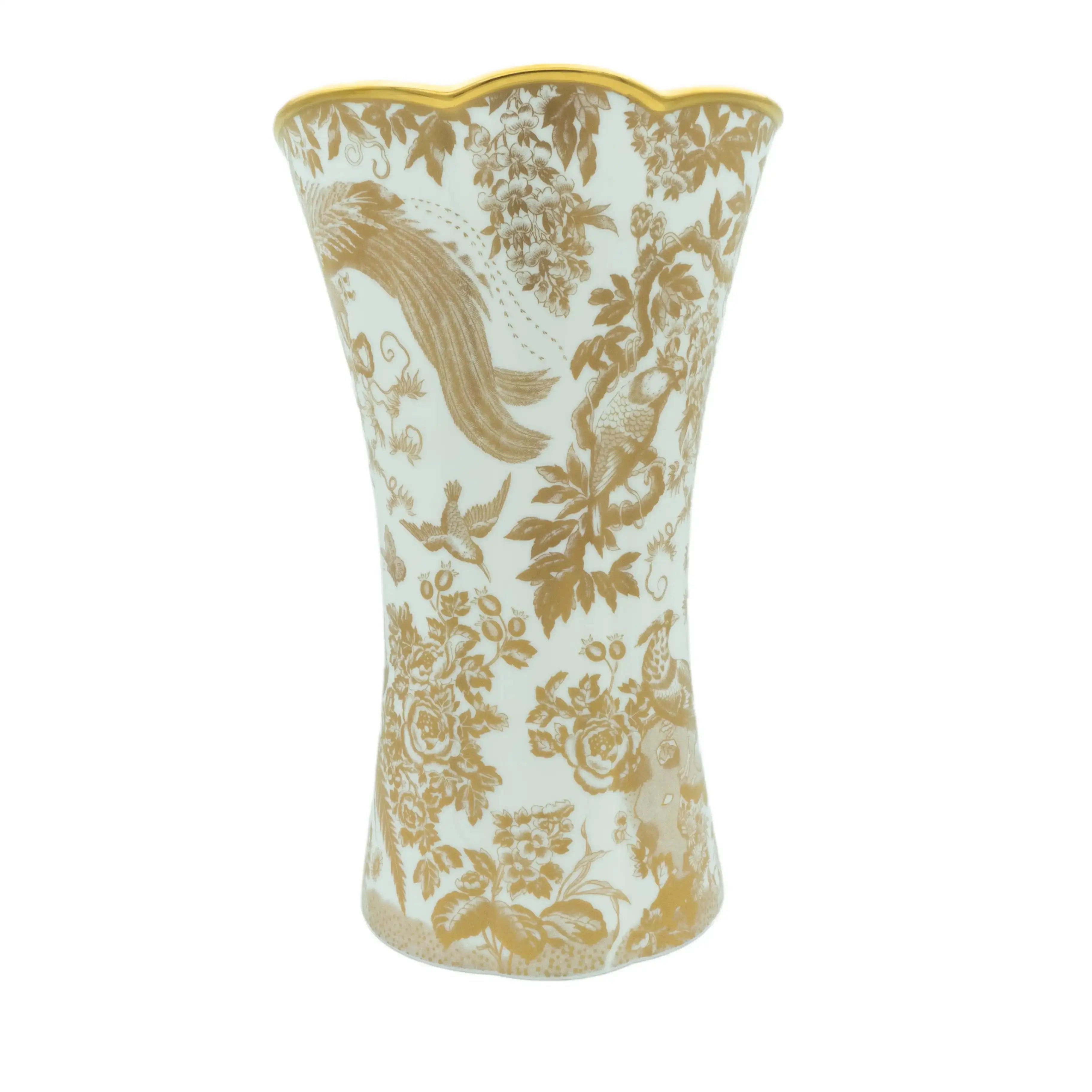 Royal Crown Derby  Gold Aves Column Vase Charterwells