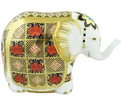 Royal Crown Derby Imari GUMPS Elephant Paperweight Charterwells-Ex-Display