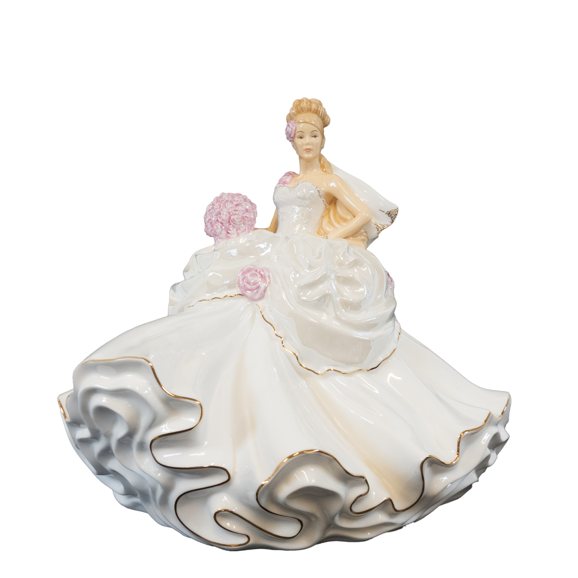 English Ladies Thelma Madine Wedding Dreams Bride Figurine : Blonde Charterwells