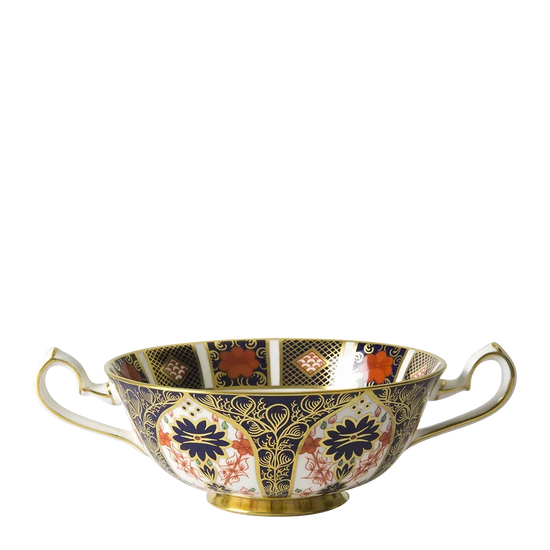 Royal Crown Derby Old Imari 1128 Cream Soup Cup & Saucer Charterwells