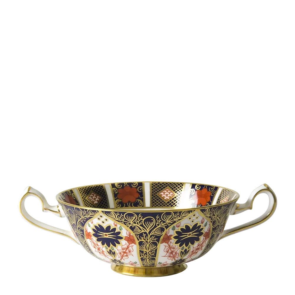 Royal Crown Derby Old Imari 1128 Cream Soup Cup & Saucer Charterwells
