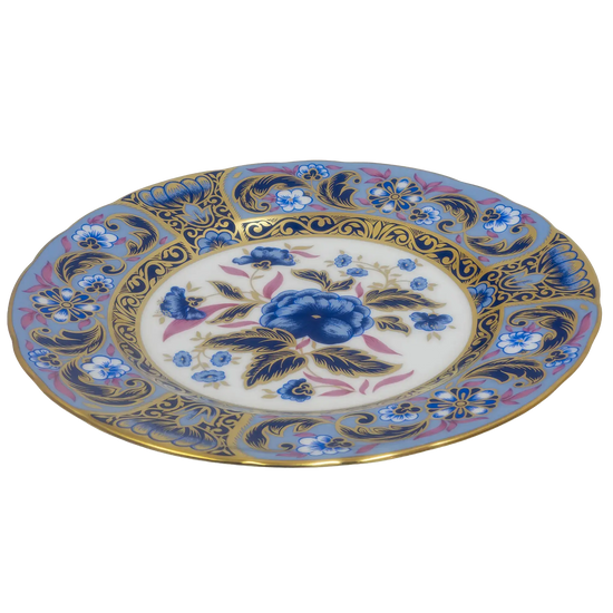 Royal Crown Derby 7" Blue Camellias Accent Plate