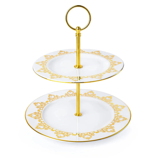 princess two tier plate stand - Charterwells