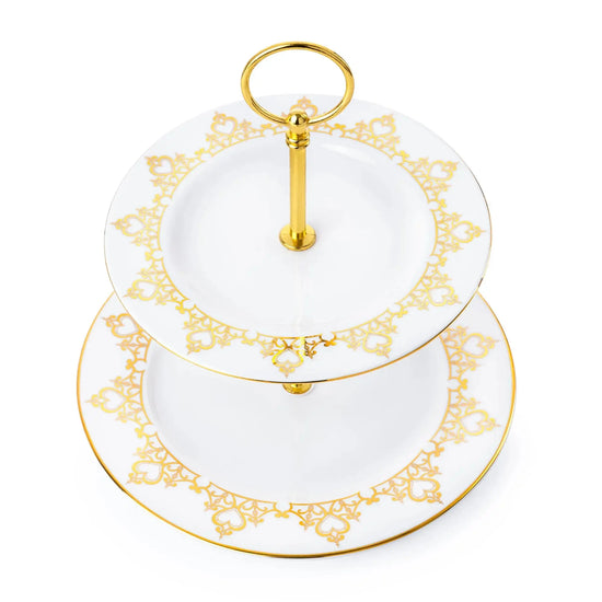 princess two tier plate stand - Charterwells