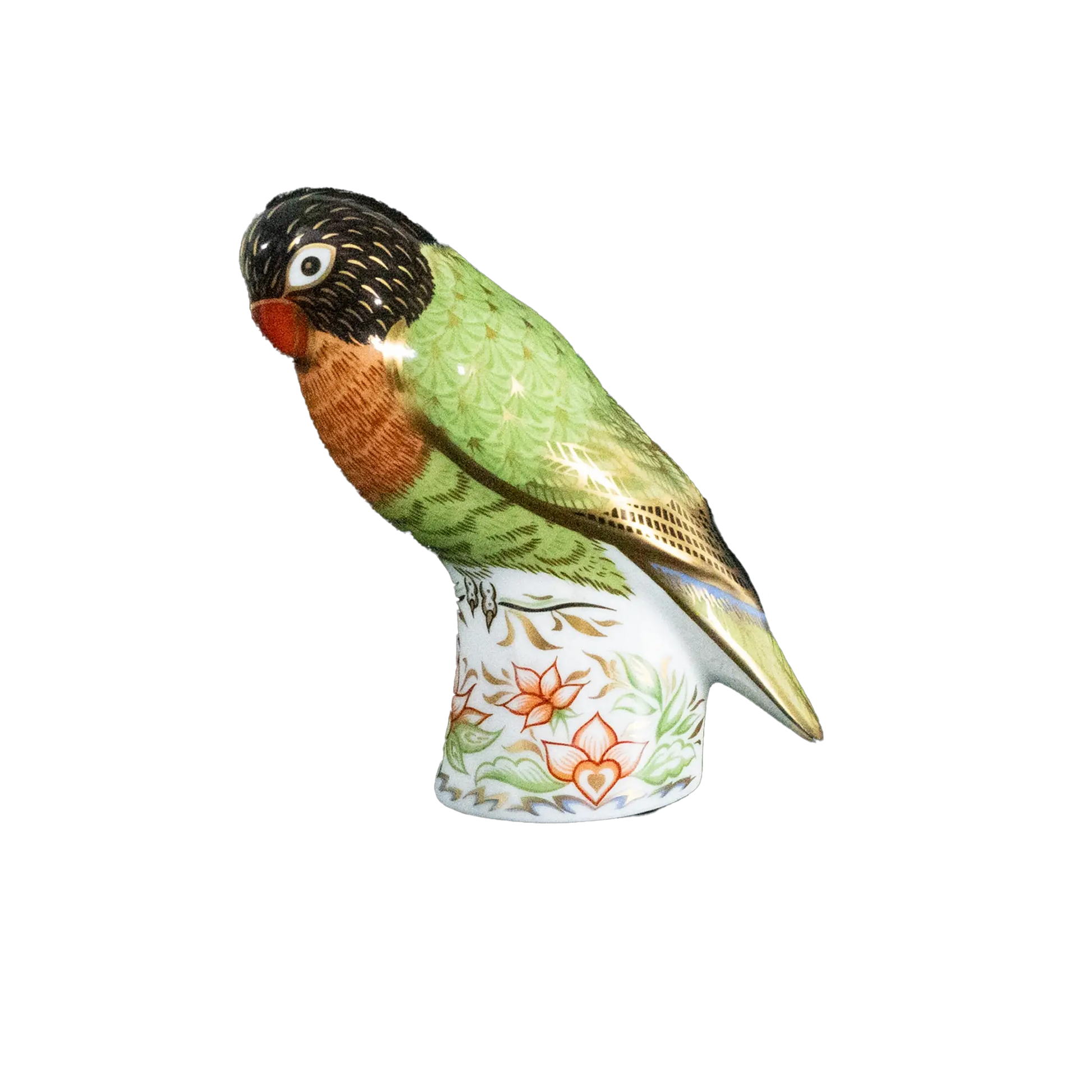 Royal Crown Derby 1st Quality Pair of Lovebird Paperweights Charterwells