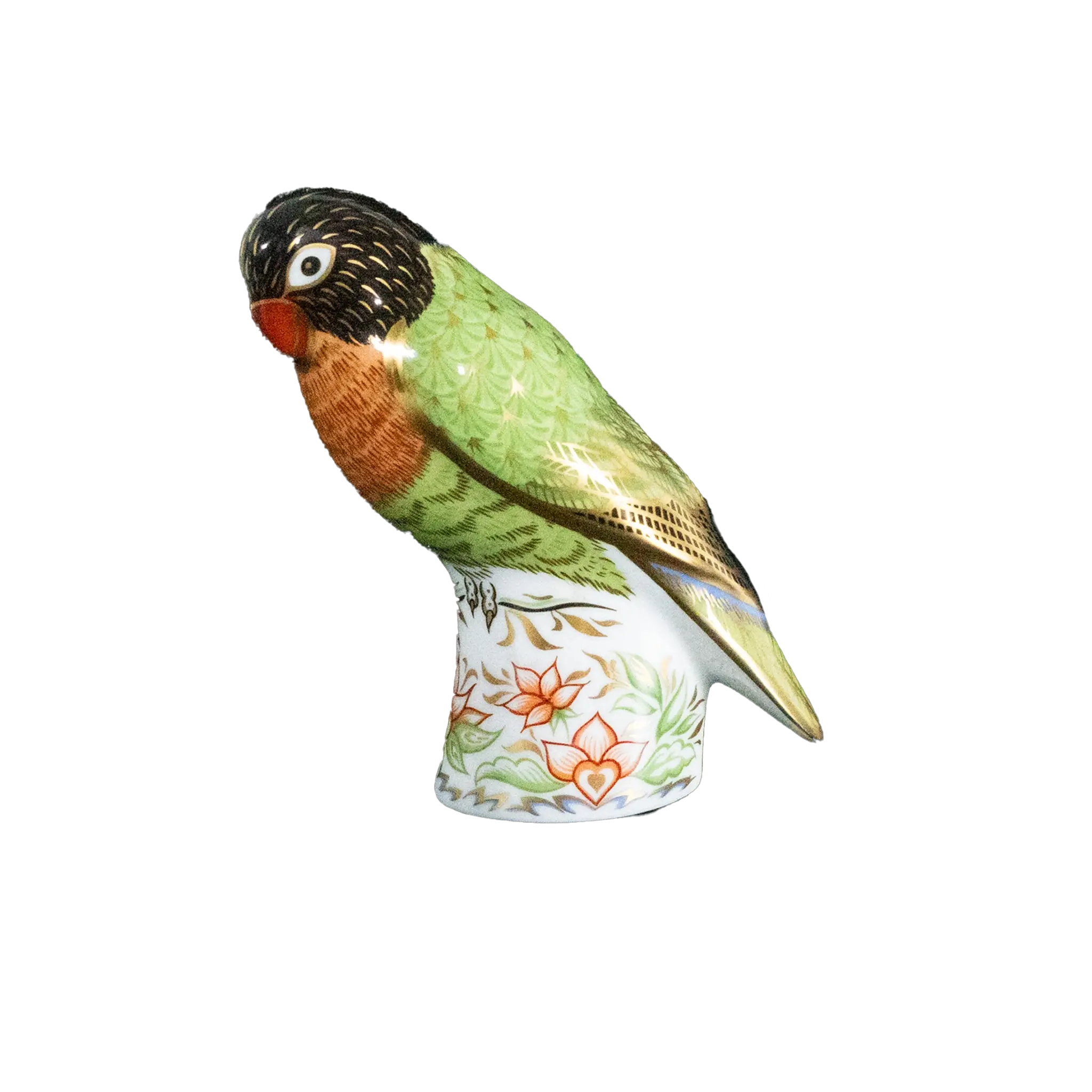 Royal Crown Derby 1st Quality Pair of Lovebird Paperweights Charterwells