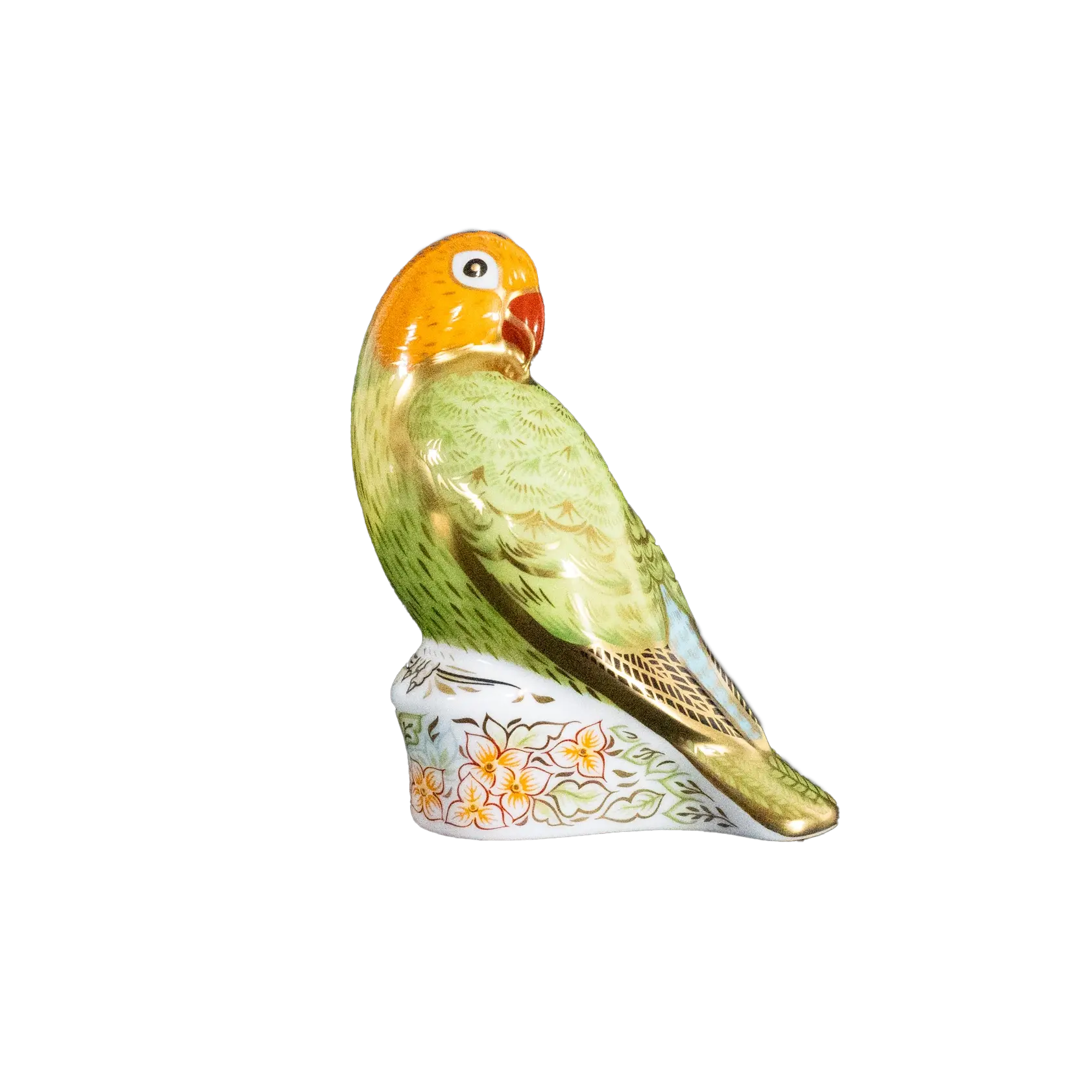 Royal Crown Derby 1st Quality Pair of Lovebird Paperweights Charterwells