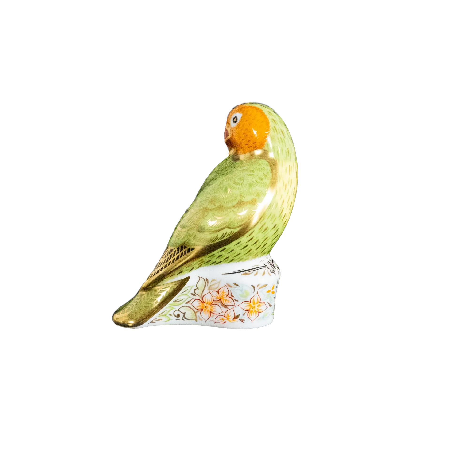 Royal Crown Derby 1st Quality Pair of Lovebird Paperweights Charterwells