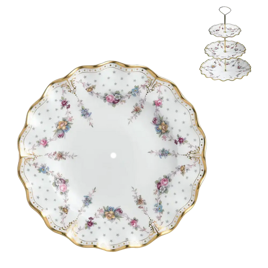 Royal Crown Derby Antoinette 3 Tier Cake Sand 10" Plate Replacement
