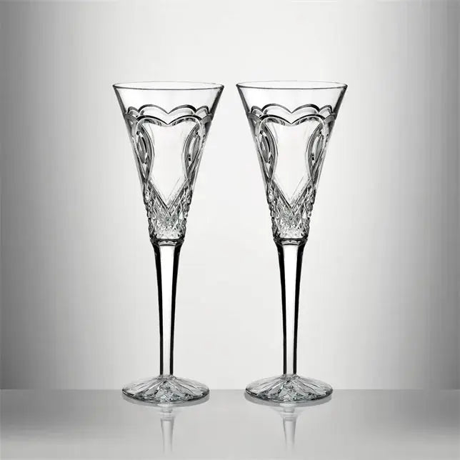 Waterford Crystal Wedding Toasting Flute Glasses 7oz Set of 2