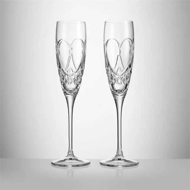 Waterford True Love Champagne Flute Glasses : Set of 2 Charterwells