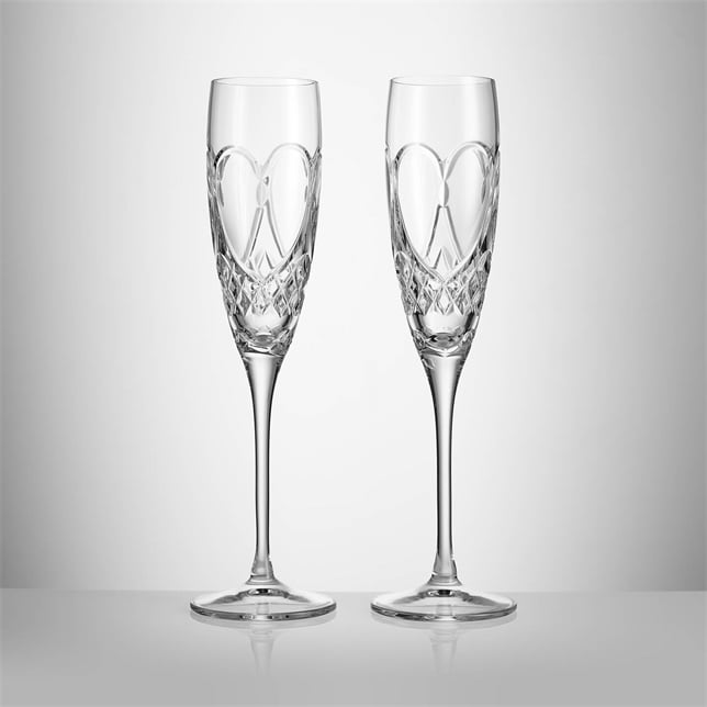 Waterford True Love Champagne Flute Glasses : Set of 2 Charterwells