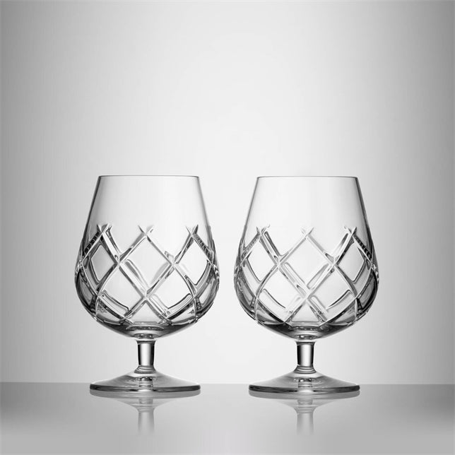 Waterford Crystal Olann Connoisseur Brandy Balloon Glasses Set of 2