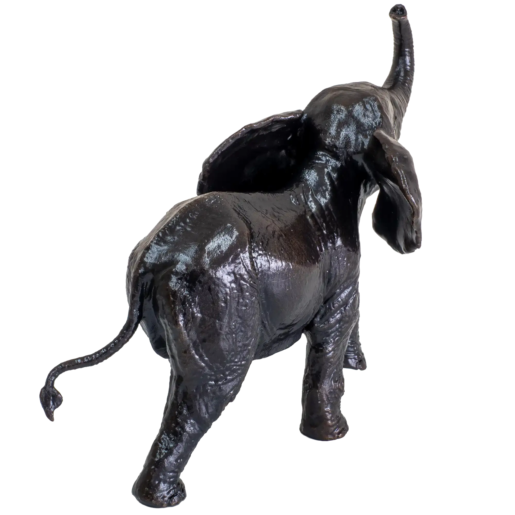 Richard Cooper Bronze Baby Elephant Running Figurine