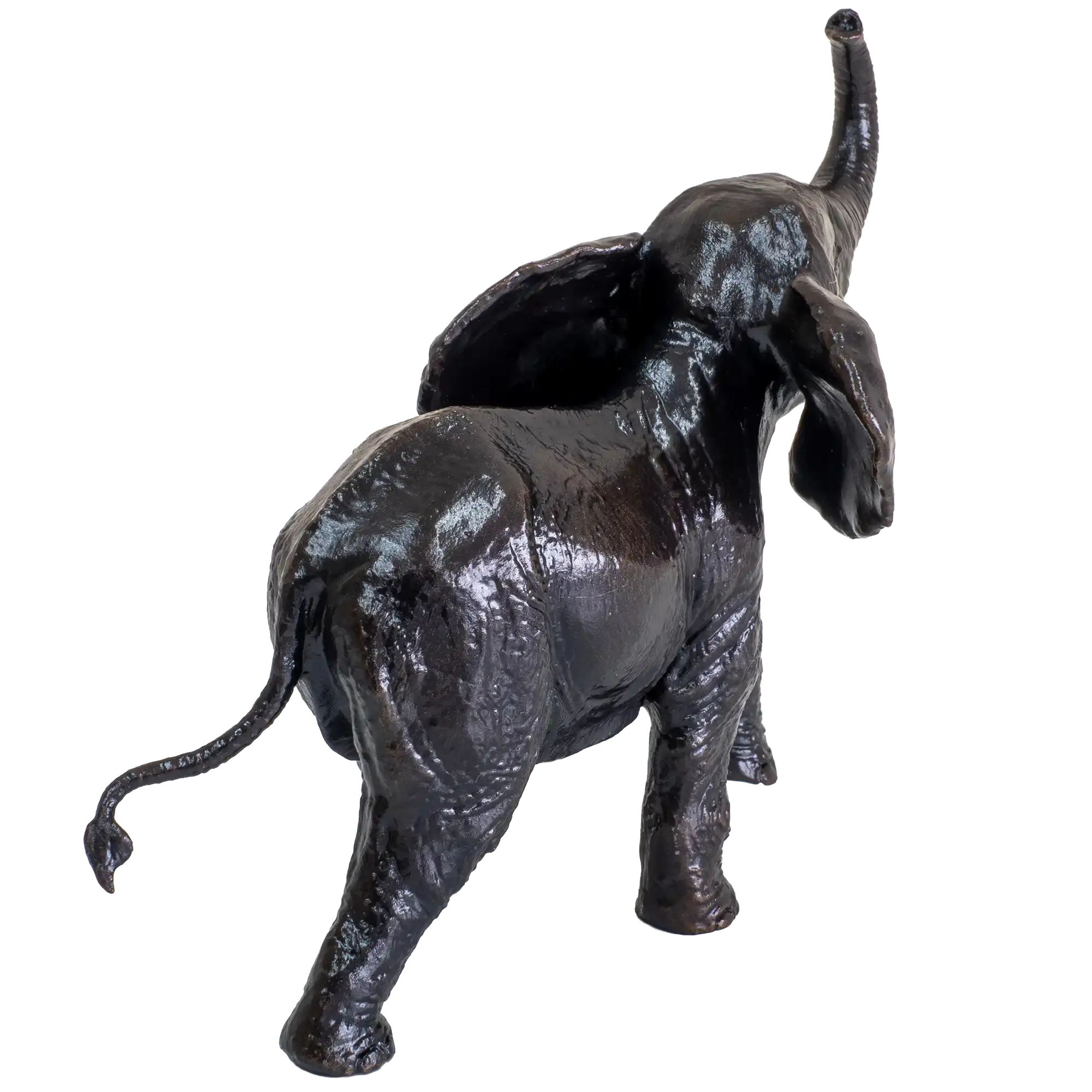 Richard Cooper Bronze Baby Elephant Running Figurine