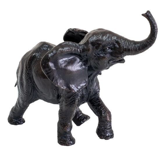 Richard Cooper Bronze Baby Elephant Running Figurine