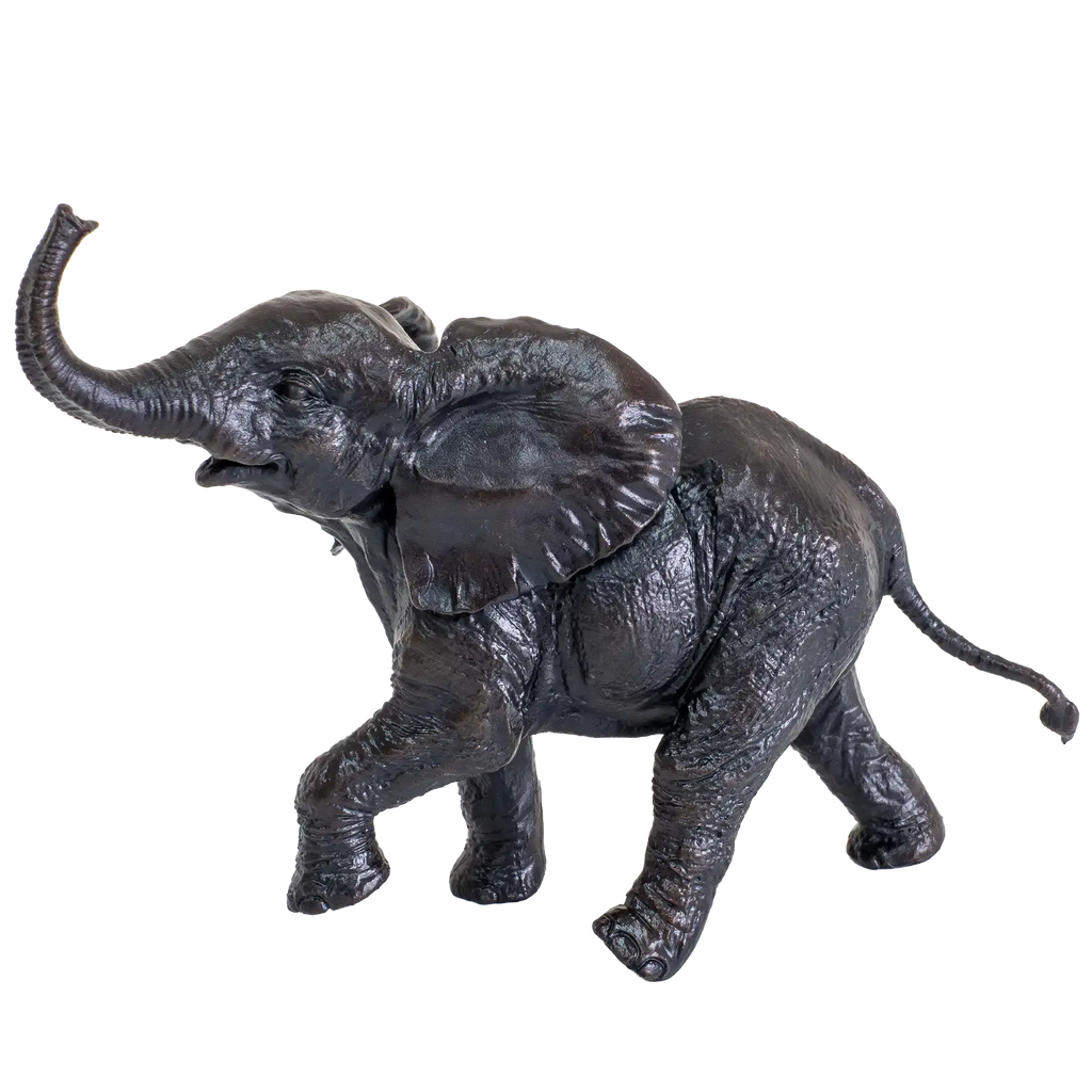 Richard Cooper Bronze Baby Elephant Running Figurine