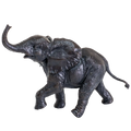 Richard Cooper Bronze Baby Elephant Running Figurine