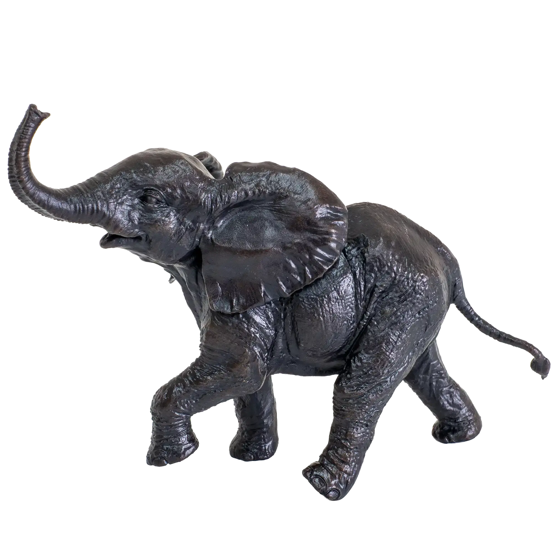 Richard Cooper Bronze Baby Elephant Running Figurine