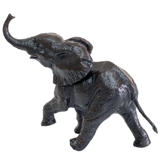 Richard Cooper Bronze Baby Elephant Running Figurine
