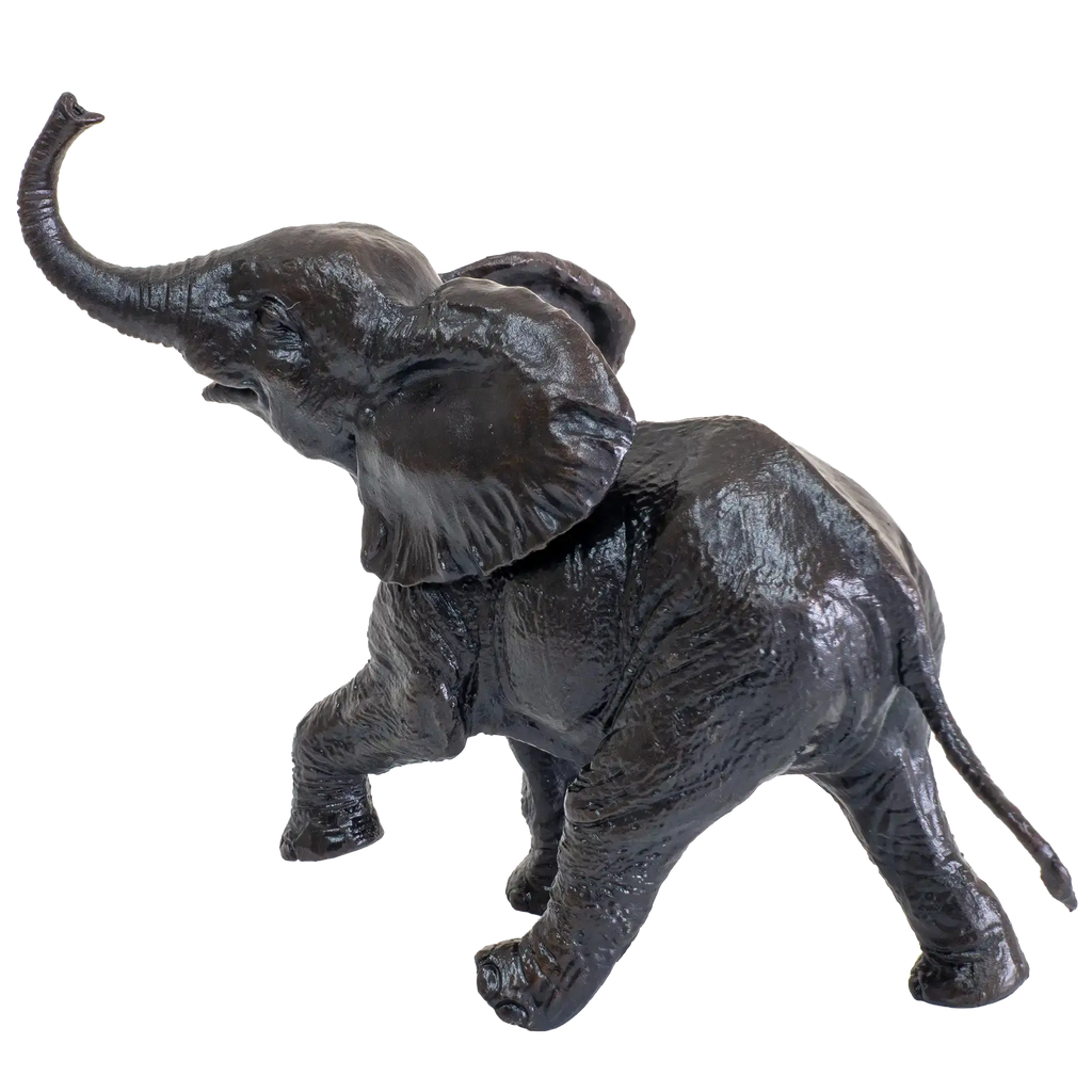 Richard Cooper Bronze Baby Elephant Running Figurine