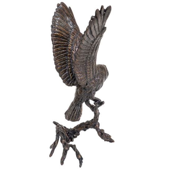 Richard Cooper Bronze Birds Collection Barn Owl with Pinecones