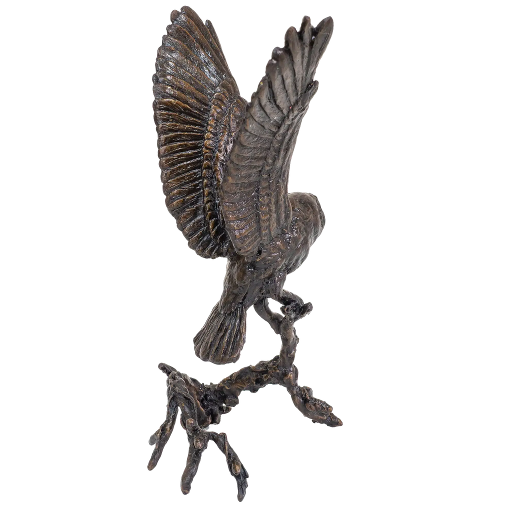 Richard Cooper Bronze Birds Collection Barn Owl with Pinecones