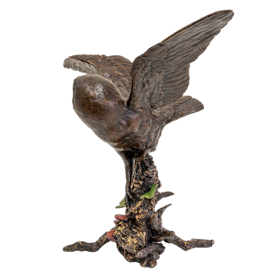 Richard Cooper Bronze Birds Collection Barn Owl with Ivy Figurine