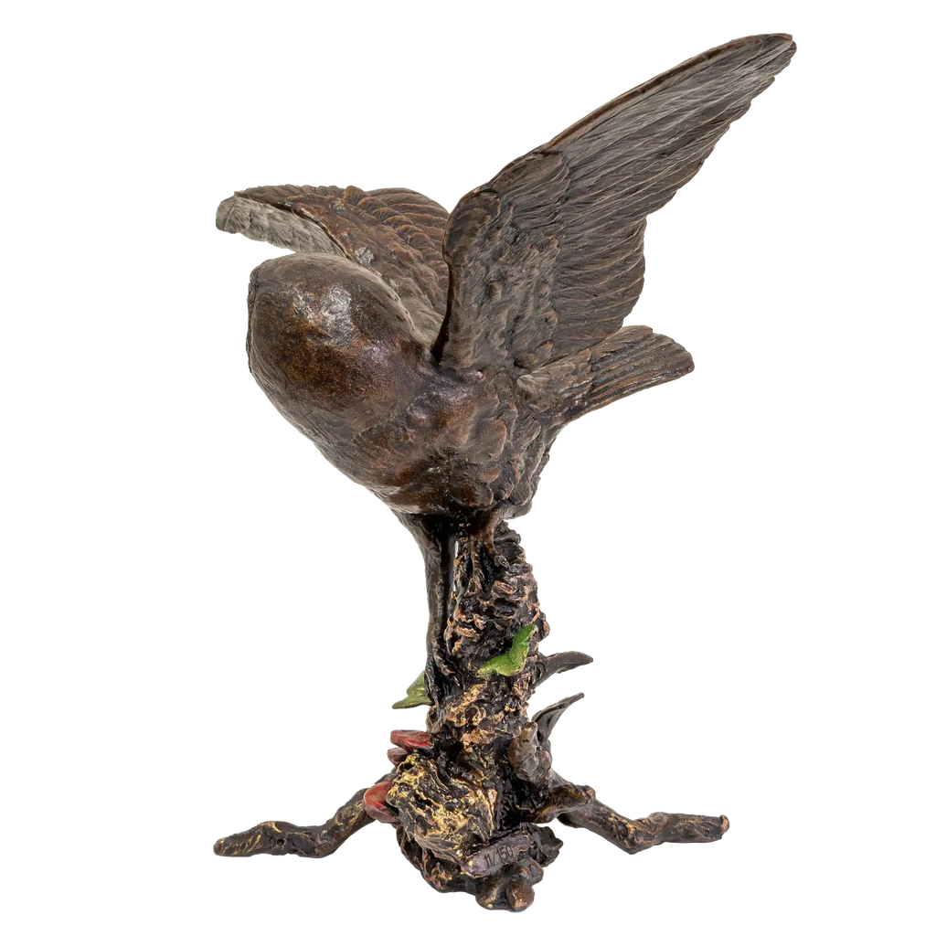 Richard Cooper Bronze Birds Collection Barn Owl with Ivy Figurine