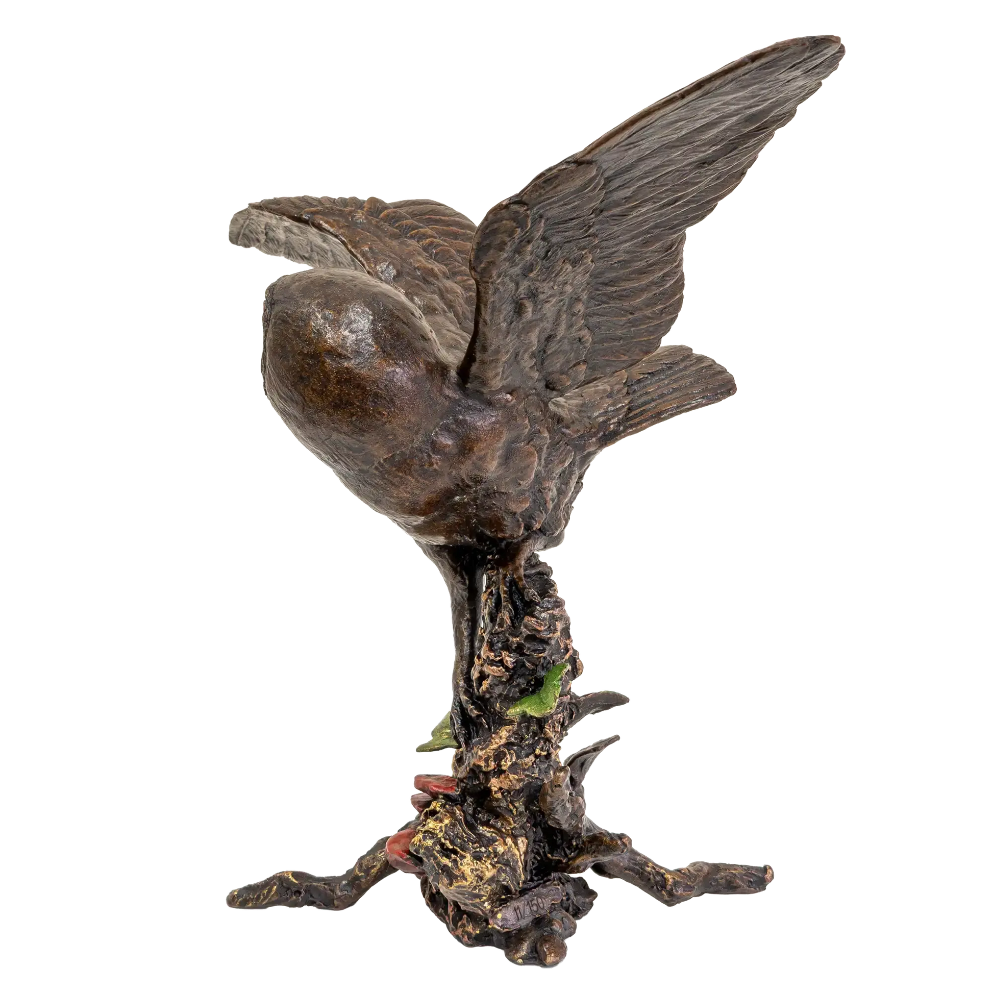 Richard Cooper Bronze Birds Collection Barn Owl with Ivy Figurine