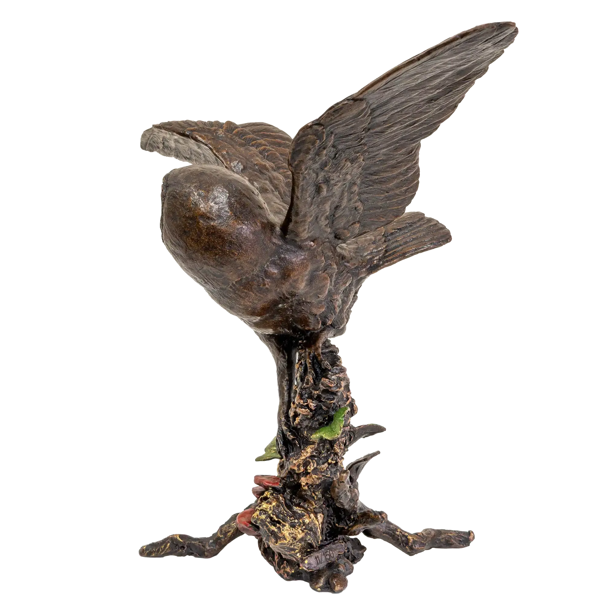 Richard Cooper Bronze Birds Collection Barn Owl with Ivy Figurine