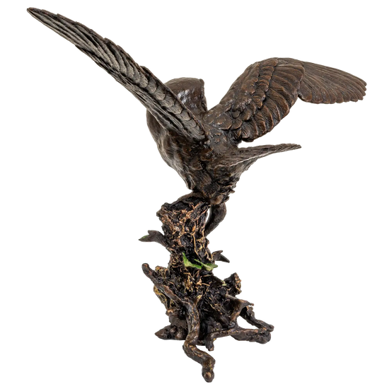 Richard Cooper Bronze Birds Collection Barn Owl with Ivy Figurine