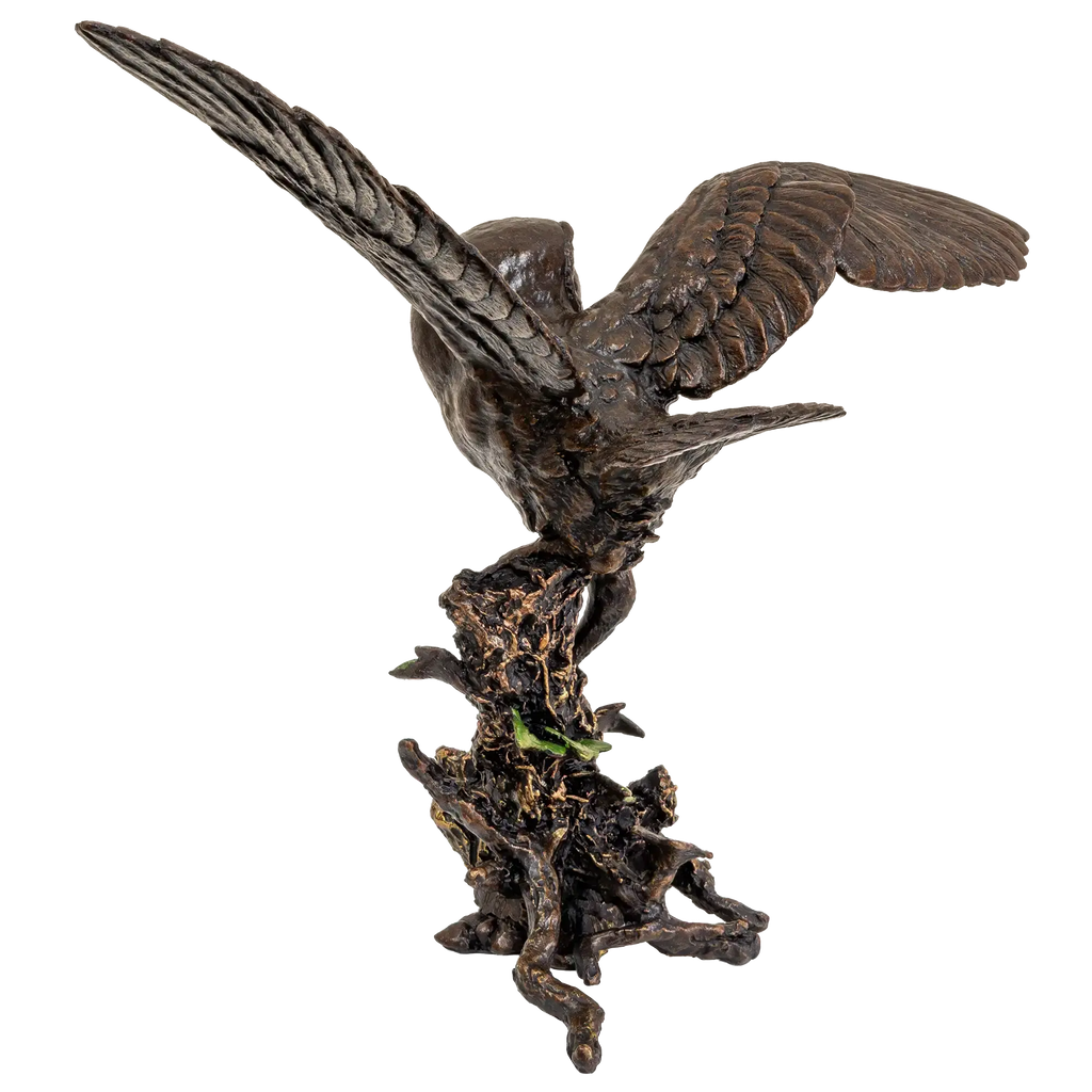 Richard Cooper Bronze Birds Collection Barn Owl with Ivy Figurine