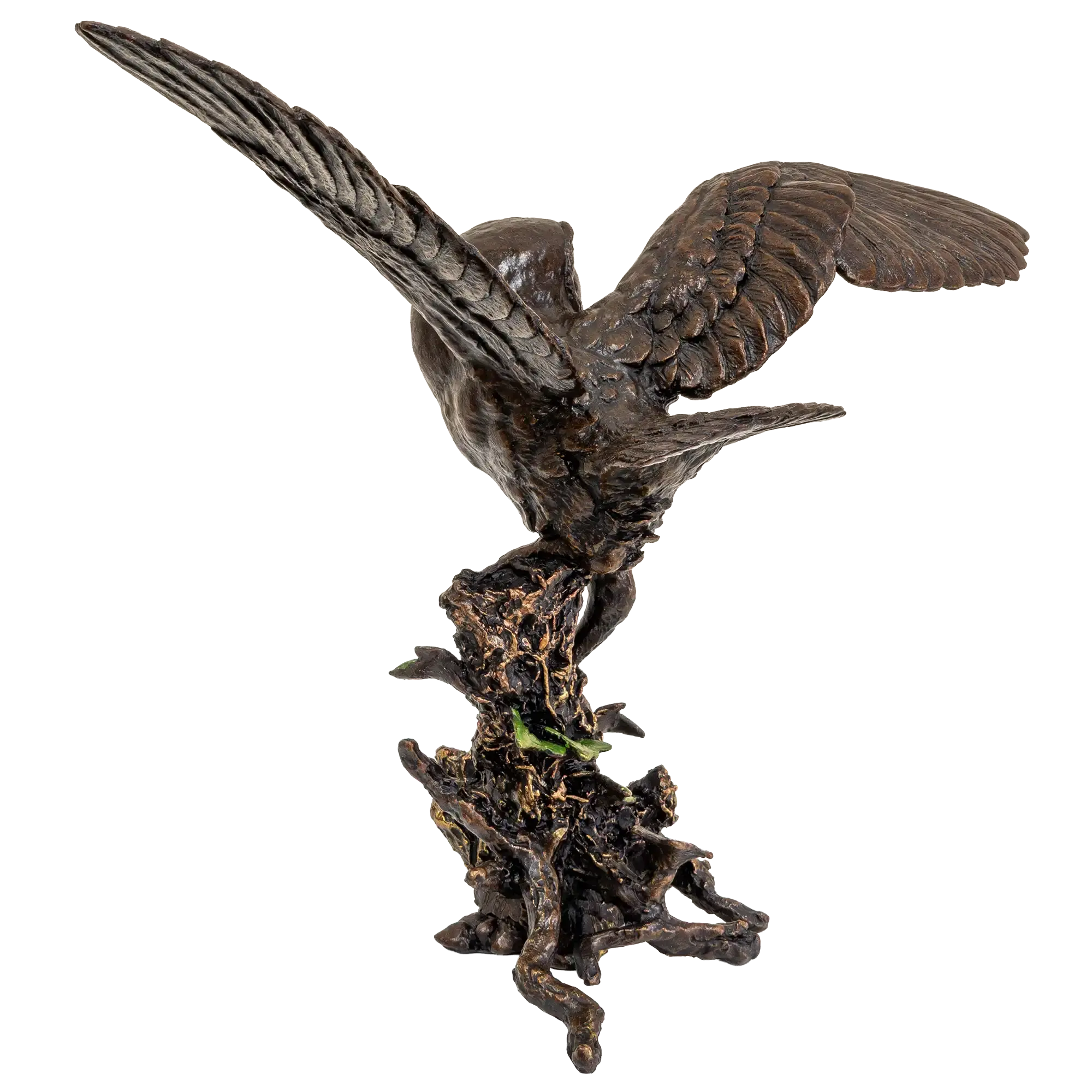 Richard Cooper Bronze Birds Collection Barn Owl with Ivy Figurine
