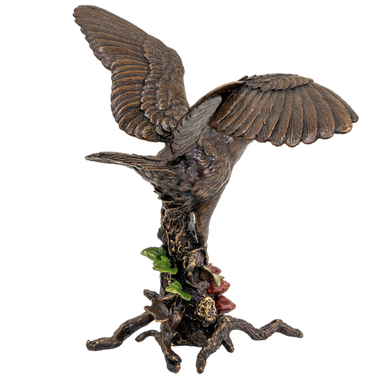 Richard Cooper Bronze Birds Collection Barn Owl with Ivy Figurine