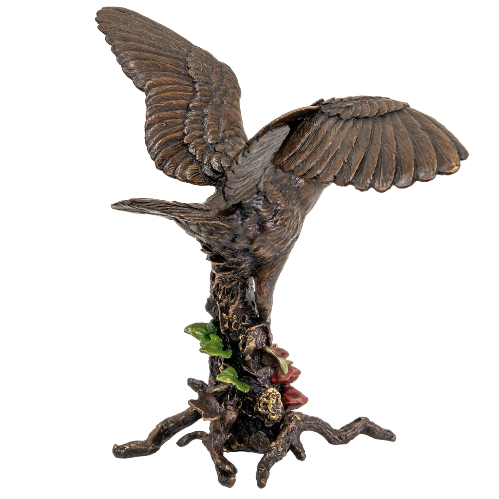 Richard Cooper Bronze Birds Collection Barn Owl with Ivy Figurine