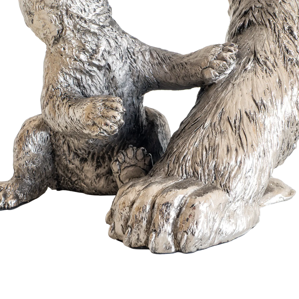 Richard Cooper Nickel Studio Collection Polar Bear & Cub Figurine