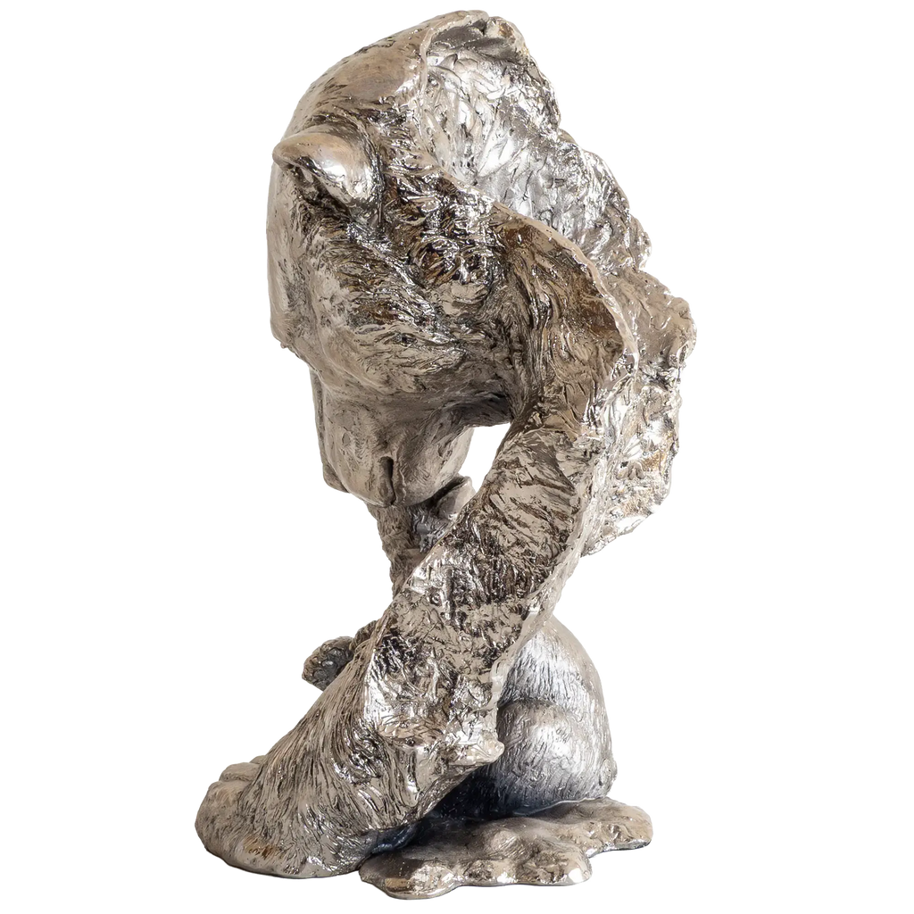 Richard Cooper Nickel Studio Collection Polar Bear & Cub Figurine