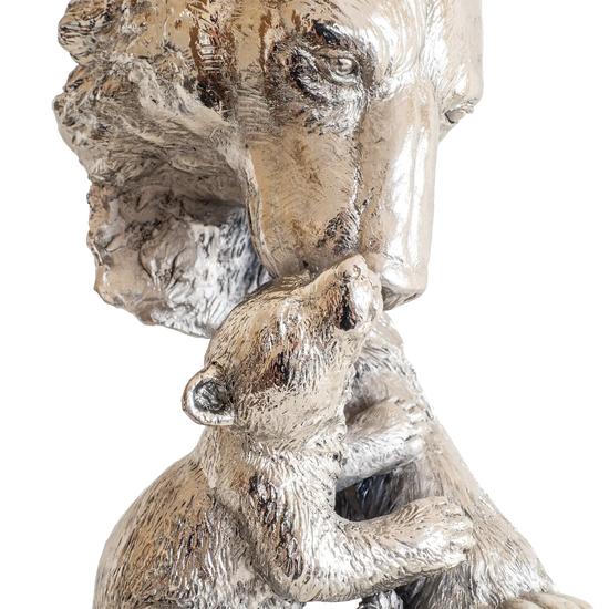 Richard Cooper Nickel Studio Collection Polar Bear & Cub Figurine